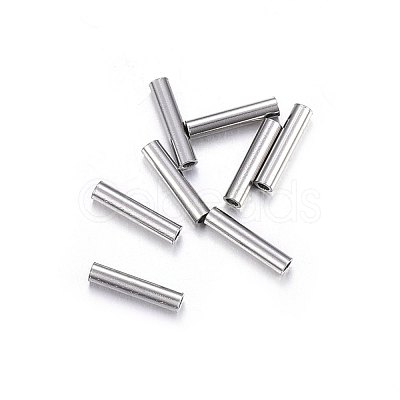 Tarnish Resistant 201 Stainless Steel Tube Beads STAS-O107-07P-B-1