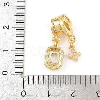Brass Micro Pave Cubic Zirconia Pendants KK-Z151-17G-1