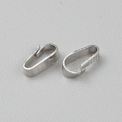 925 Sterling Silver Snap on Bails STER-WH0062-008P-01-1