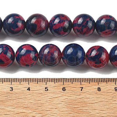 Natural Multi-Color Agate Beads Strands G-A261-B09-14mm-1