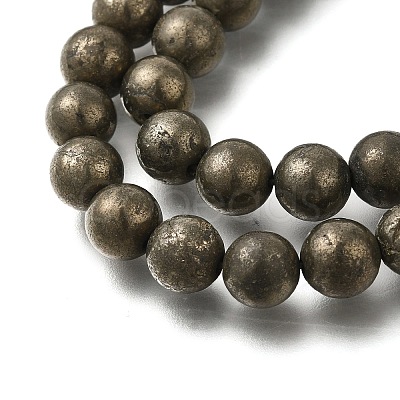 Natural Pyrite Beads Strands G-H059-A01-01-1