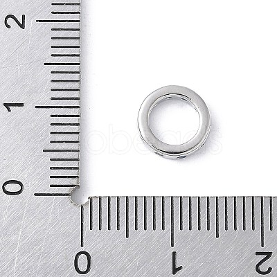 Brass Micro Pave Cubic Zirconia European Beads KK-K399-14P-04-1