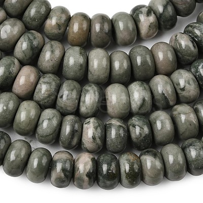 Natural Green Wood Lace Stone Wooden Jasper Beads Strands G-A280-A29-01-1
