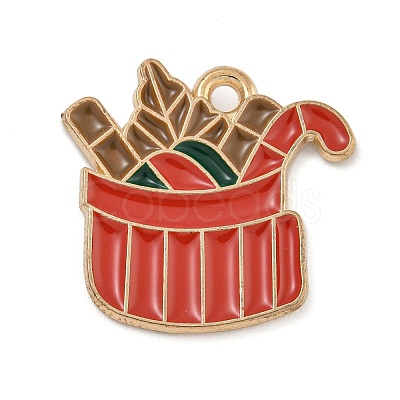 Christmas Theme Alloy Enamel Pendants ENAM-Z019-01G-1