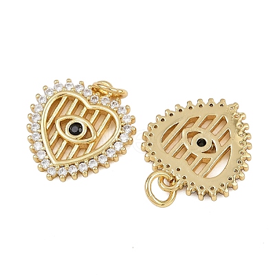 Brass Micro Pave Cubic Zirconia Pendants ZIRC-I367-11G-09-1
