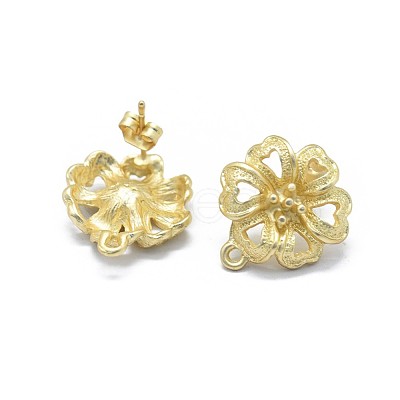 Alloy Stud Earring Findings X-PALLOY-F255-35MG-1