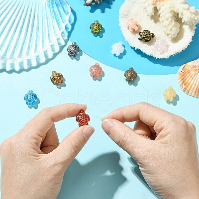 12Pcs 12 Colors Handmade Lampwork Beads LAMP-CJ0002-46-1