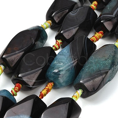 Natural Agate Beads Strands G-A321-B01-01B-1