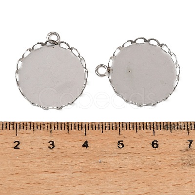 304 Stainless Steel Pendant Cabochon Settings STAS-NH0003-02P-02-1