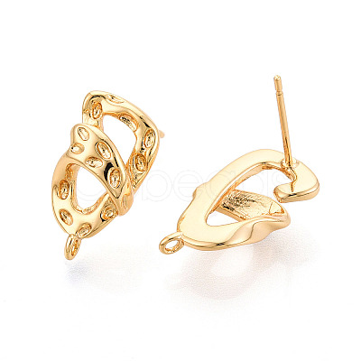 Brass Stud Earring Findings X1-KK-N263-17G-1