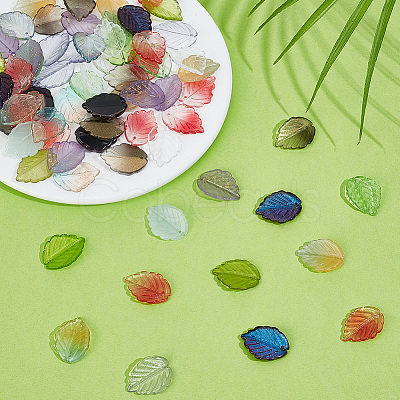 70Pcs Electroplate Transparent Glass Beads EGLA-PA0001-46-1