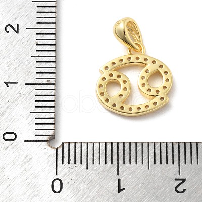 925 Sterling Silver Micro Pave Clear Cubic Zirconia Pendants STER-Z012-06G-10-1