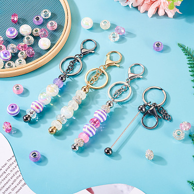 DIY Beadable Keychain Making Kit DIY-TA0006-48-1