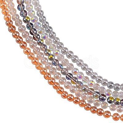 5 strands 5 Colors Electroplate Glass Beads Strands EGLA-SZ0001-16-1