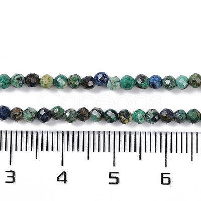 Natural Chrysocolla and Lapis Lazuli Beads Strands X-G-P542-A03-02-1