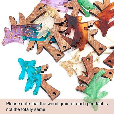 DIY Walnut Wooden Dangle Earring Making Kits DIY-OC0006-64-1