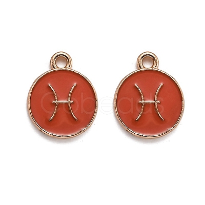 Alloy Enamel Pendants ENAM-S124-01B-12H-1