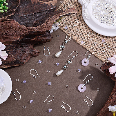 50Pcs 304 Stainless Steel Earring Hooks STAS-BBC0009-93-1
