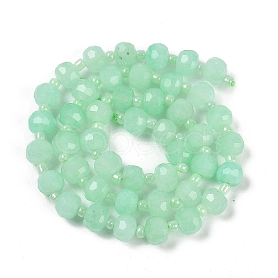 Natural Dyed White Jade Beads Strands G-H057-A22-11-1