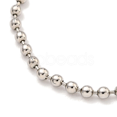 3MM Brass Ball Chain Bracelets for Women BJEW-G703-07P-1