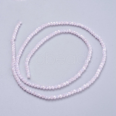 Electroplate Glass Beads Strands GLAA-F078-FR21-1