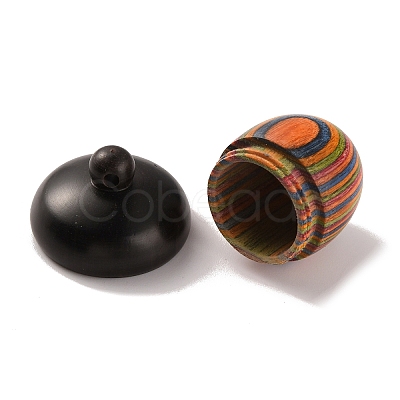 Wooden Acorn Box Jewelry Pendants X-WOOD-WH0022-06C-1