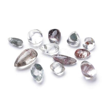 Natural Green Lodolite Quartz/Garden Quartz Pendants G-Q485-02-1