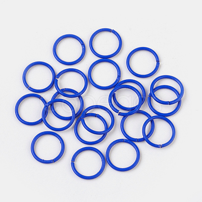 Spray Painted Iron Open Jump Rings X-IFIN-F149-B15-1