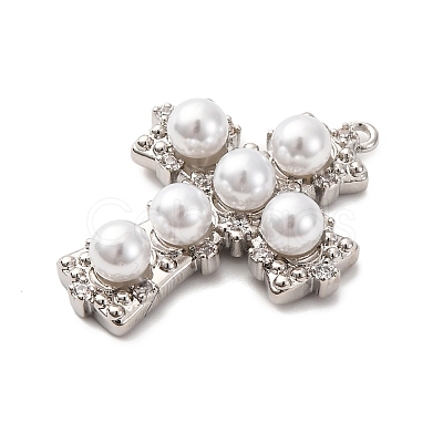 Brass Micro Pave Cubic Zirconia Pendants KK-F895-10P-1
