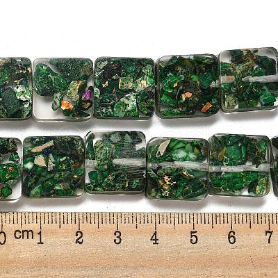 Dyed Natural Imperial Jasper with Resin Beads Strands G-G083-C06-01-1