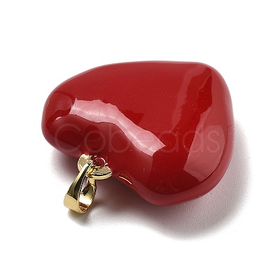 Brass Enamel Pendants KK-U060-26G-1