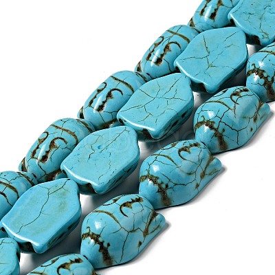 Synthetic Turquoise Beads Strands TURQ-G119-20x29mm-08-1