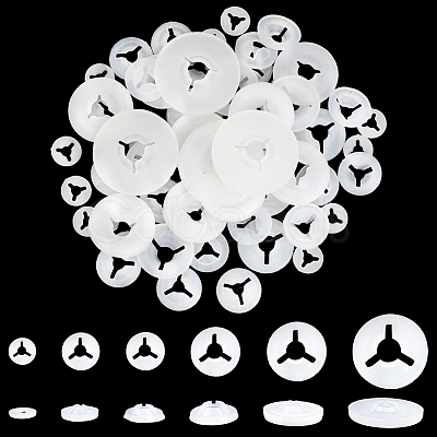180Pcs 6 Styles Plastic Doll Eye Round Gaskets FIND-GF0009-74-1
