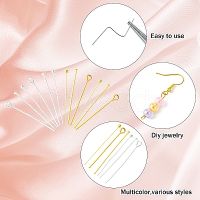 240Pcs 6 Styles Brass Ball Head Pins FIND-YW0005-16-1