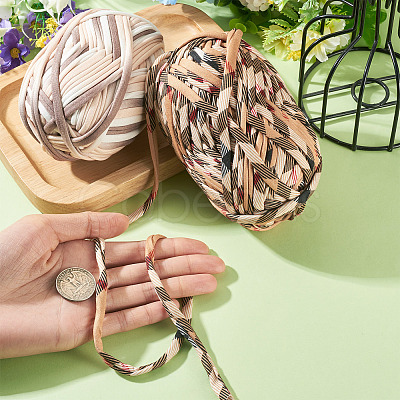 2 Skeins 2 Styles Polyester Cloth Yarn OCOR-TA0003-72-1