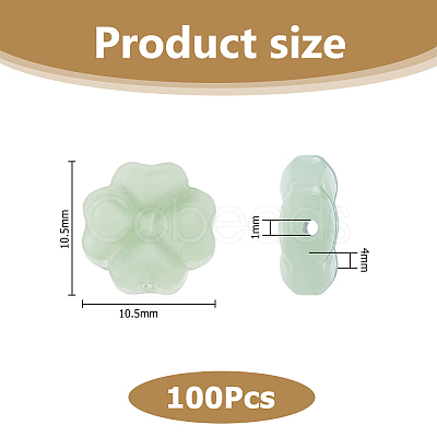 100Pcs Imitation Jade Glass Beads GLAA-HS0001-10B-1