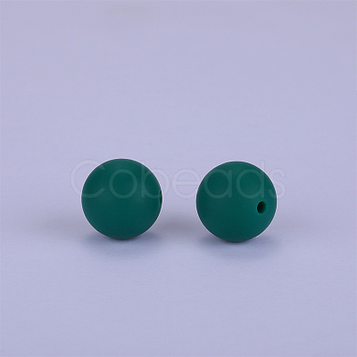 Round Silicone Focal Beads SI-JX0046A-129-1