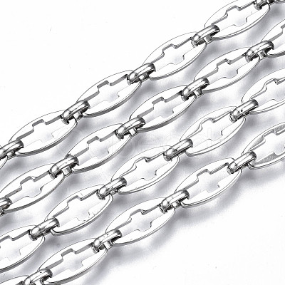 Tarnish Resistant 304 Stainless Steel Link Chains CHS-T003-16P-NF-1