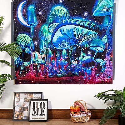 Black Light Aesthetic Mushroom Wall Tapestry JX151A-1