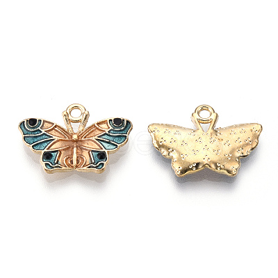 Alloy Enamel Pendants ENAM-N055-014F-NR-1