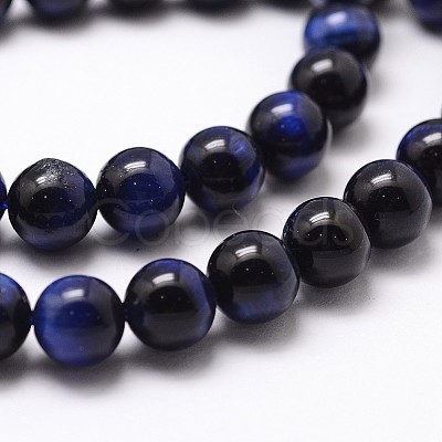 Natural Tiger Eye Bead Strands G-G735-23-6mm-02-1