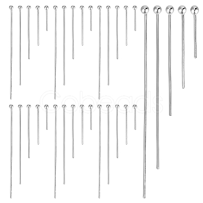 30Pcs Pcs 925 Sterling Silver Ball Head Pins STER-BC0003-77-1