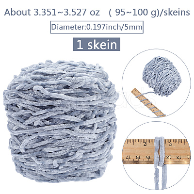 Super Bulky Velvet Chenille Polyester Wool Blended Yarn FIND-DJ0001-47E-1