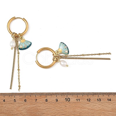 Alloy Rhinestone Hoop Earrings EJEW-JE07389-1
