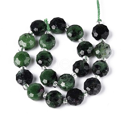 Natural Ruby in Zoisite Beads Strands G-B153-B18-1