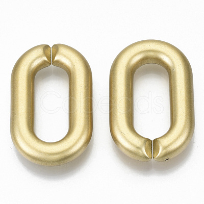 Opaque Spray Painted Acrylic Linking Rings OACR-S021-22B-B01-1
