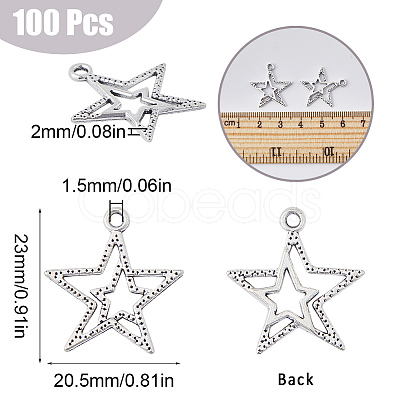 100Pcs Tibetan Style Alloy Pendants FIND-SC0006-78-1