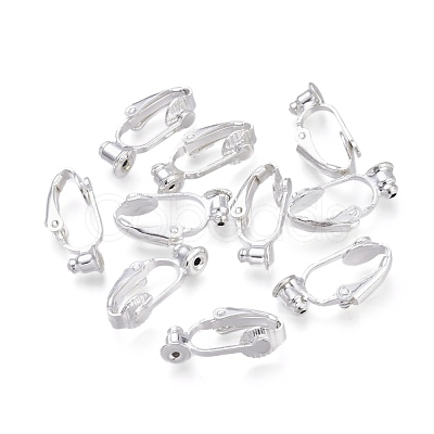 Brass Clip-on Earring Converters Findings KK-Q115-S-1