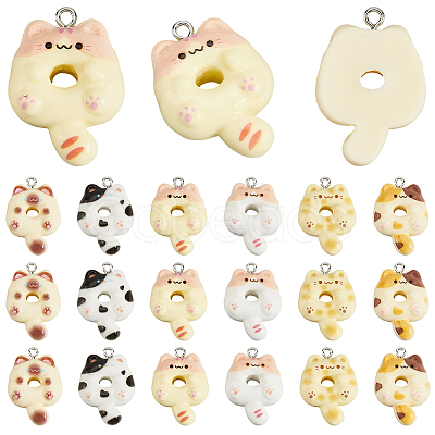 36Pcs Resin Pendants FIND-SC0020-23-1