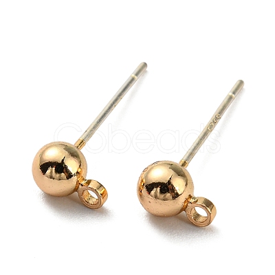 Brass Stud Earring Findings FIND-R144-13B-G14-1